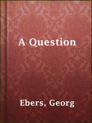 A Question - ebook